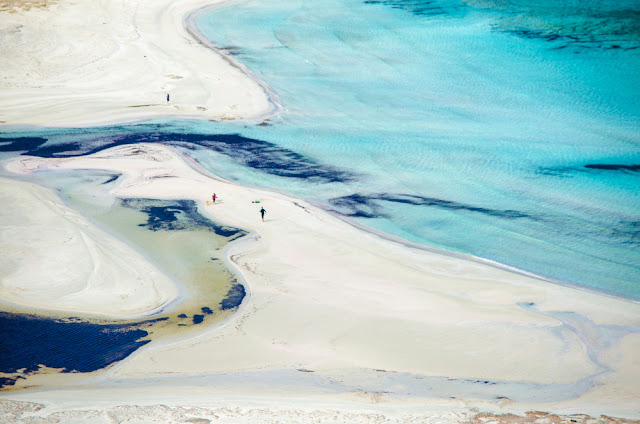 foto aérea da praia de Balos