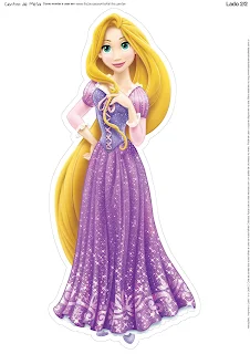 Centro de Mesa de Rapunzel para Imprimir Gratis.