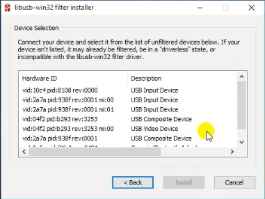 HOW TO FILTER DEVICE DRIVERS WITH LIBUSBWIN32 FOR MEDIATEK