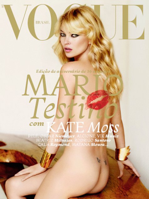 kate moss vogue brazil. Kate Moss pose nue pour Vogue