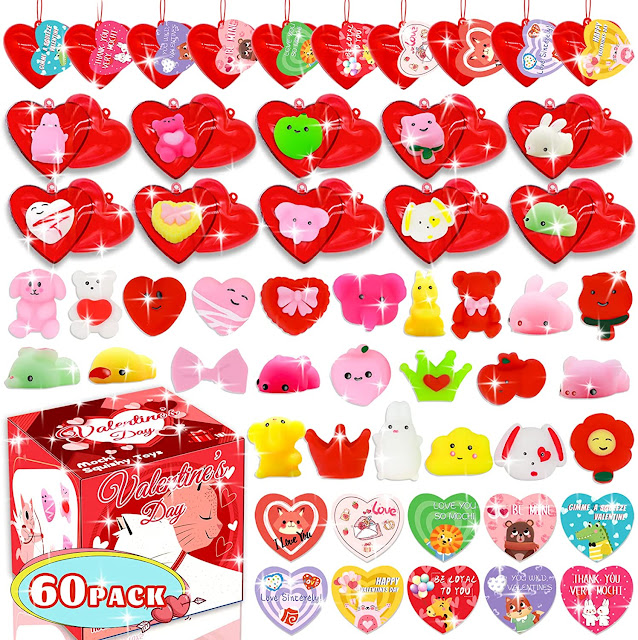 60 Pack Mochi Valentines