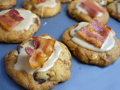 chocolate chip cookies with bacon. Chocolate bacon chip cookies