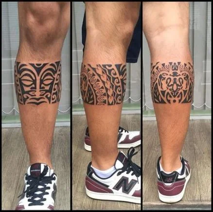 tatuaje maori en hombre, tatuaje tradicional polinesio para hombre