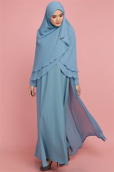 contoh desain model hijab syar i Terbaru