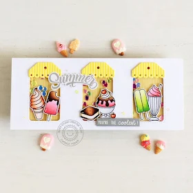 Sunny Studio Stamps: Stitched Arch Dies Summer Sweets Everyday Card by Candice Fisher
