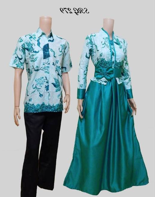 10 Model Baju  Batik  Muslim  Couple  Elegan Terbaru 2019