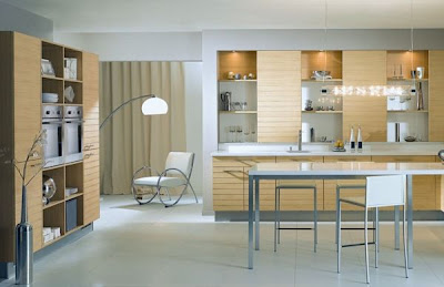 contemporary kitchen design in earth tone colors