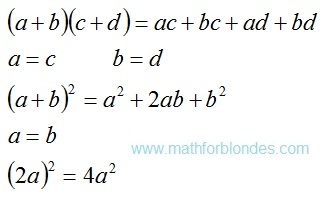 Algebraic transformations. Mathematics For Blondes.
