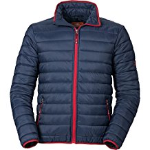 Nordcap Herren Stepp-Jacke in Daunenoptik, Leichte Outdoorjacke in Blau mit lässigen Kontraste in Rot, tolle Übergangs- & Winterjacke (Gr. M - XXXL)