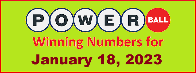 PowerBall Winning Numbers for Wednesday, January 18, 2023