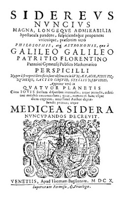 Sidereus Nuncius. Principal obra de Galileo, 1610.