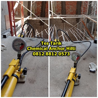 Tes Tarik (Pull Out Test) Chemical Anchor Hilti HIT RE 500 V3 Untuk Besi Rebar