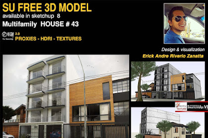 Free Sketchup 3D Model Multifamily Draw Solid 43