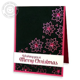 Sunny Studio Stamps: Christmas Icons Poinsettia Card by Mendi Yoshikawa