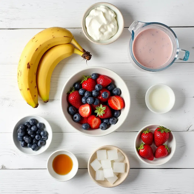 Berry Banana Smoothie ingredients