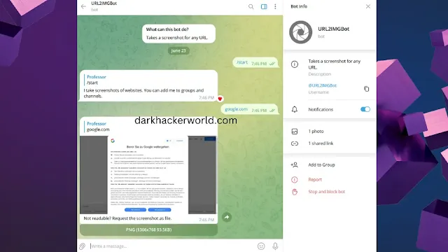 URL2IMGBot Telegram Bot