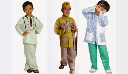 Model baju muslim anak perempuan dan laki laki modern 