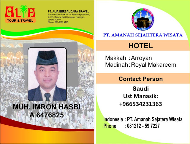  ID Card Umrah dan Kartu Pengenal di Tas