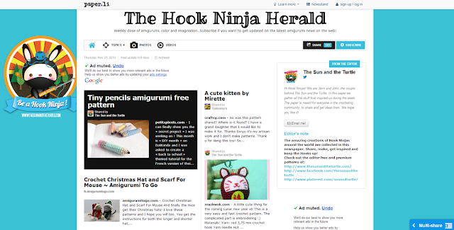 Subscribe to the Hook Ninja Herald and get updated on the latest Amigurumi news on the web!