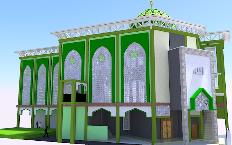 Contoh Gambar Masjid 3 Lantai  Bag 1 Arsitek Sipil Blog