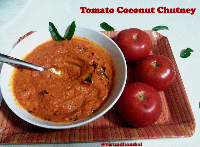 Tomato Coconut Chutney  - Tomato coconut chutney is a popular chutney in restaurants served for idly, dosa, rava dosa and also for starters like panniyaram and vada. Side dish for idly and dosa, Chutney recipes, Chutney with tomato