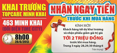 In tờ rơi quảng cáo khai trương khánh thành tổ chức sự kiện tại Bến Cát Bình Dương