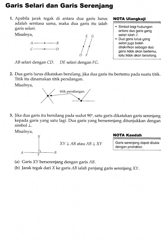 Bab 9 Garis Dan Sudut - Matematik Inspirasiku