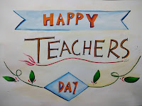 Harmony Arts Academy Drawing Classes Thursday 12-July-2018 12 yrs Chaitrali Suhas Bhagwat Happy Teacher's Day Lettering Poster Colours