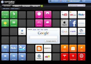 Screenshot of Symbaloo homepage