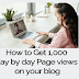 How to Get 1,000 day by day Page views on your blog