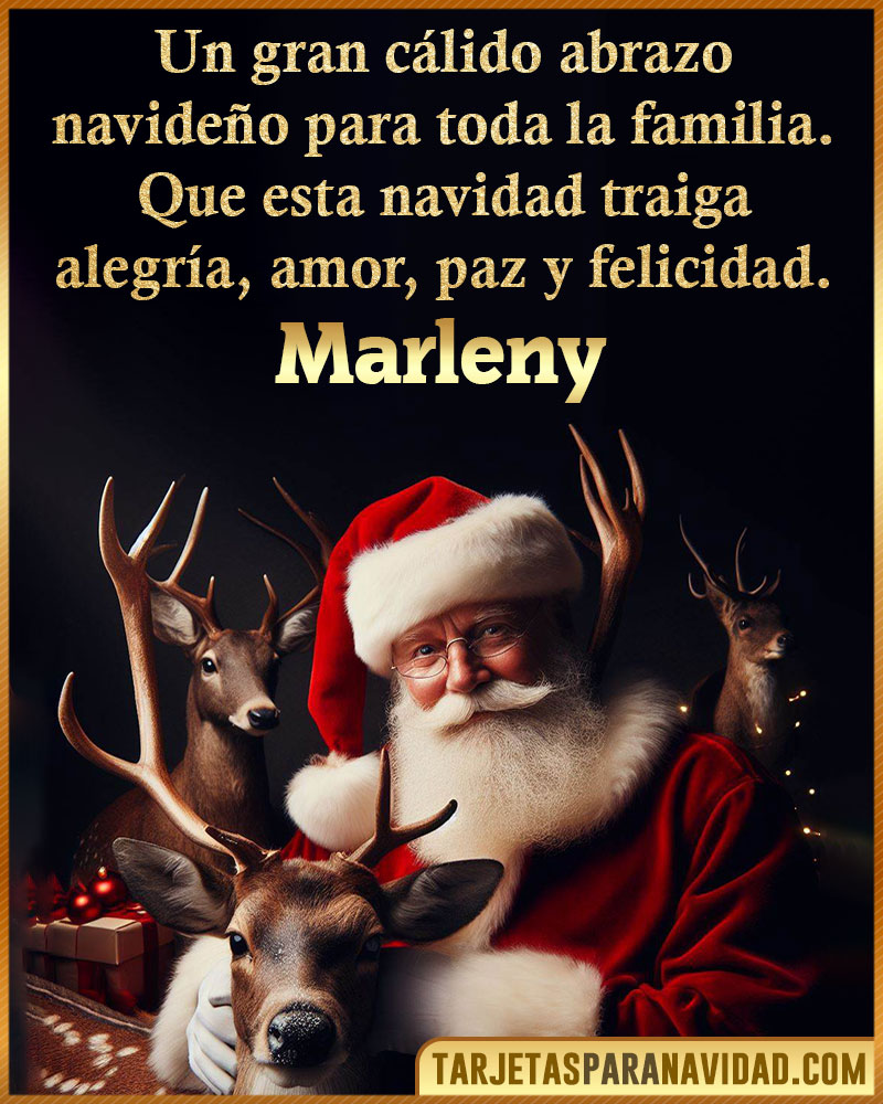 Tarjetas Navideñas personalizadas para Marleny