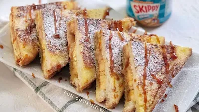 CARA MEMBUAT SKIPPY BANANA CARAMEL FRENCH TOAST YANG ENAK DAN LEMBUT DIMULUT