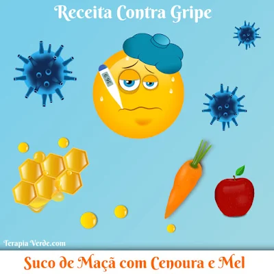 Receita Contra Gripe: Suco de Maçã com Cenoura e Mel