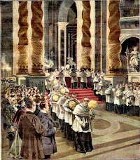 The Ceremony of the Washing of the Papal Altar in St. Peter's Basilica on Holy Thursday