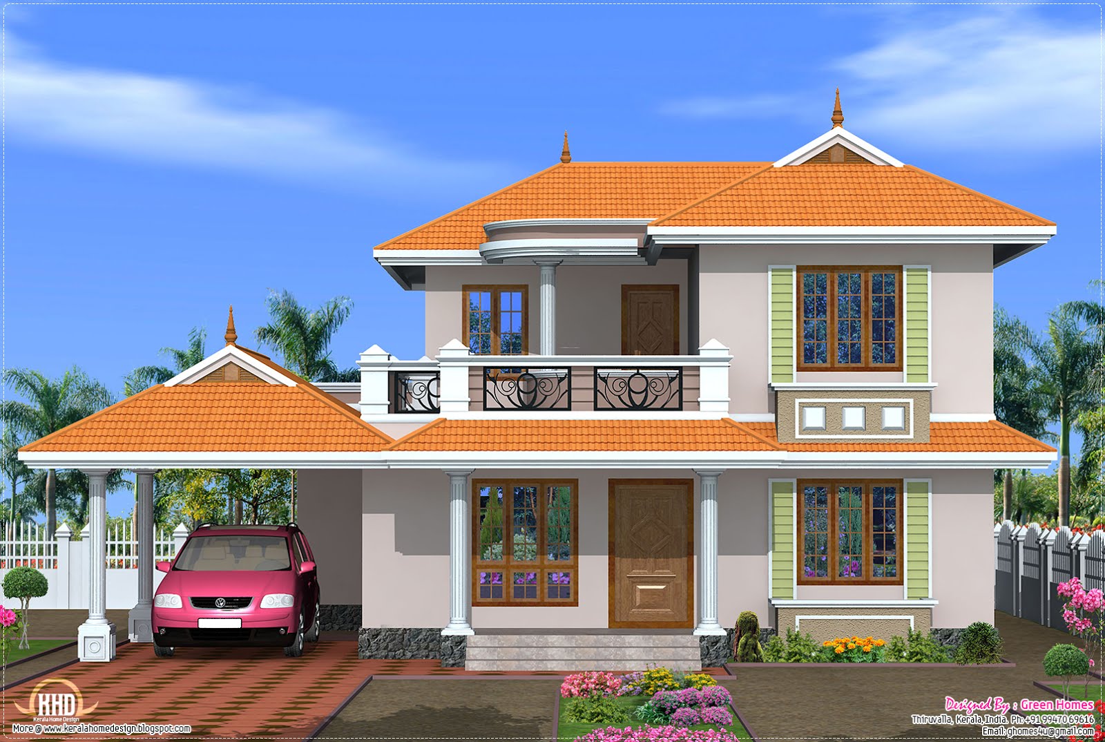 4 Bedroom Kerala  model  house  design  Kerala  home  design  