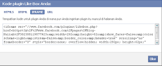 Cara pasang like box facebook di blog