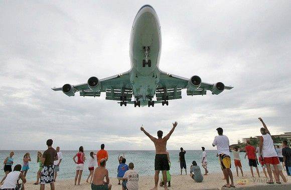 Flying Over a Strip of Beach