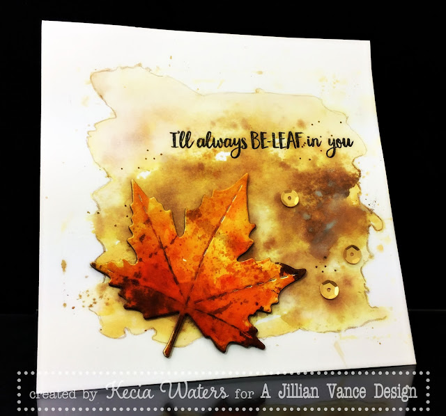 AJVD, Kecia Waters, Distress Inks, fall, leaf