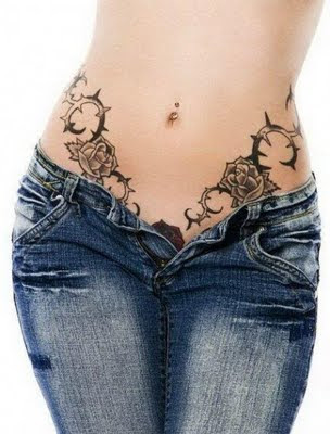 lower stomach tattoo. The lower stomach is perfect