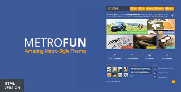 Metrofun - Metro Style HTML Theme - Portfolio Creative