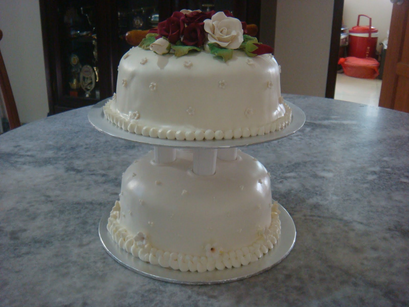 chocolate wedding cake with