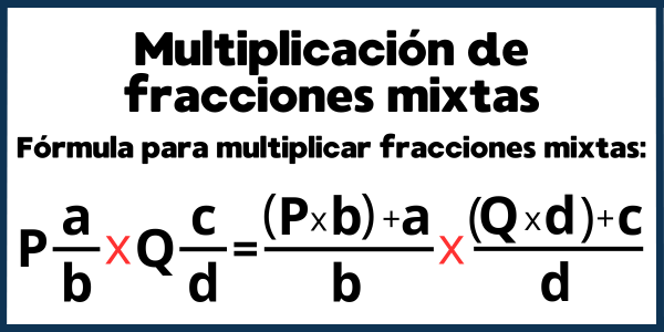 Multiplicación de fracciones mixtas