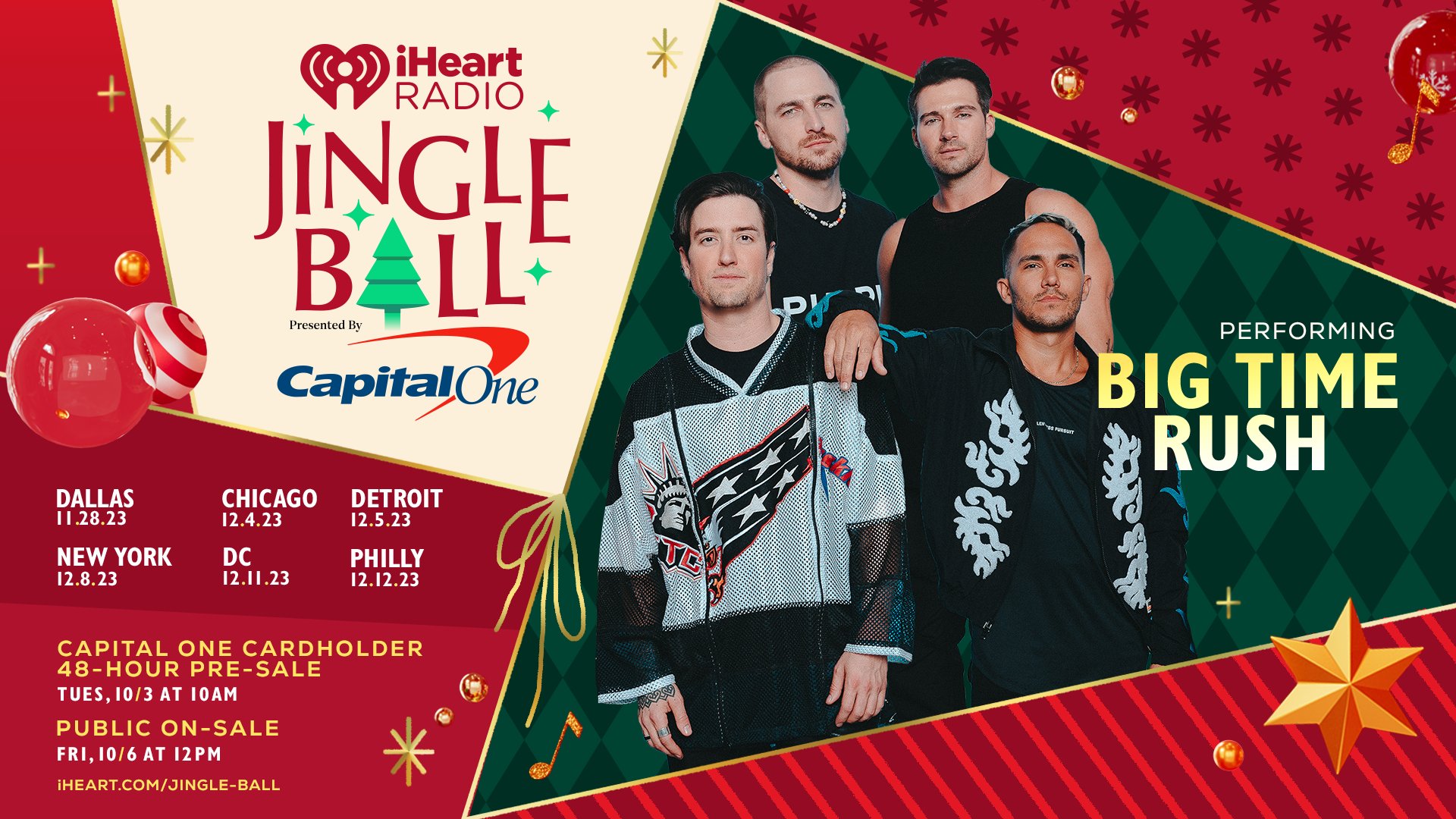 NickALive! Big Time Rush to Perform at Select ‘iHeartRadio Jingle Ball