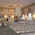 A Unique Ceremony Set-up in the Hawthorne Hotel Ballroom