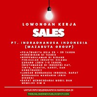 Lowongan Kerja PT. Indradhanusa Indonesia (Mazabuta Group) - Sales Representative