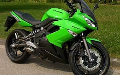 Foto Motor Kawasaki e650 UJE, Sebelum dan Sesudah Kecelakaan