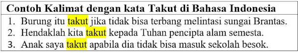 21 Contoh Kalimat Takut di Bahasa Indonesia dan Pengertiannya