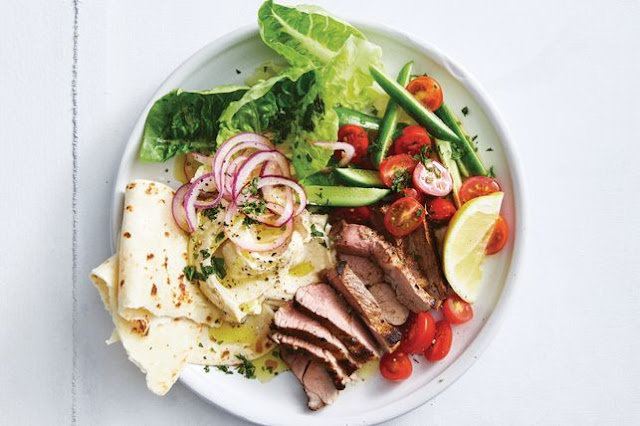 Shawarma lamb dinner plate