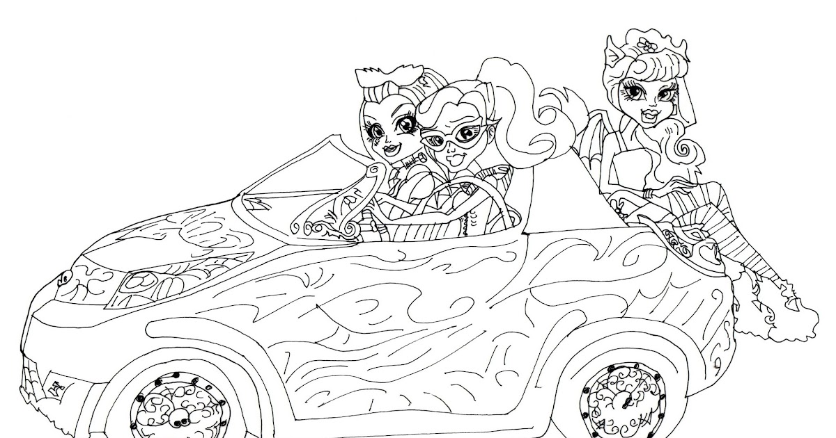 Download new monster high dolls 2014 coloring pages: Scaris Car ...