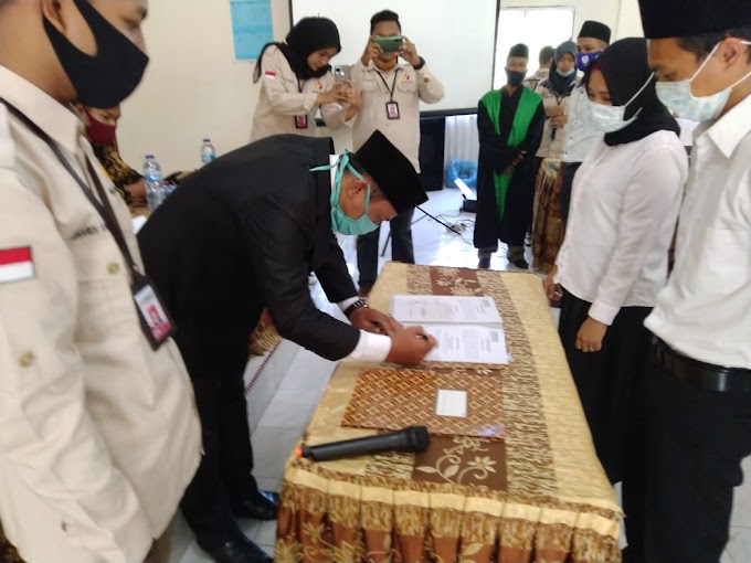 Pelantikan 21 Orang PTPS di Kecamatan Padang Sago, Ketua Panwascam Minta Lakukan Pengawasan Persuasif